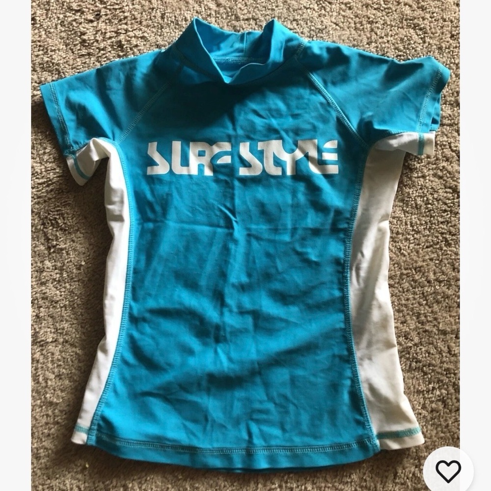 SURF STYL ~ Youth Swim Shirt Rash Guard ~ Size M Medium ~ VACATION